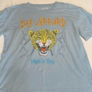 Def Leppard High 'n' Dry XXL Cotton Blue T-Shirt